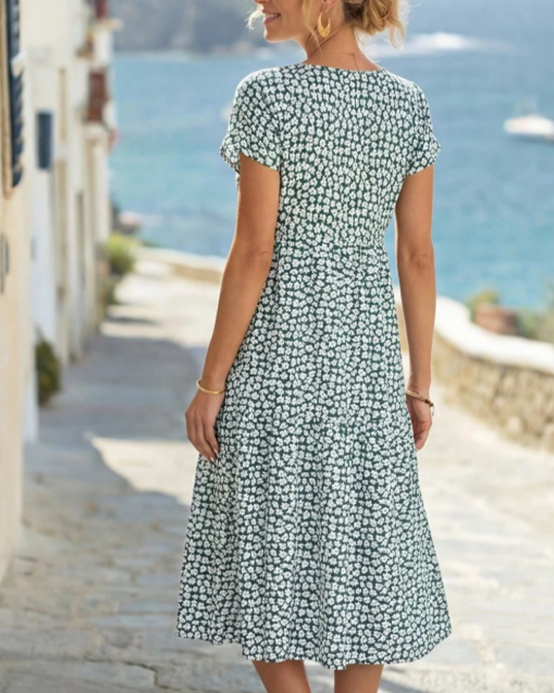 Kleid Klein Blumig Taille