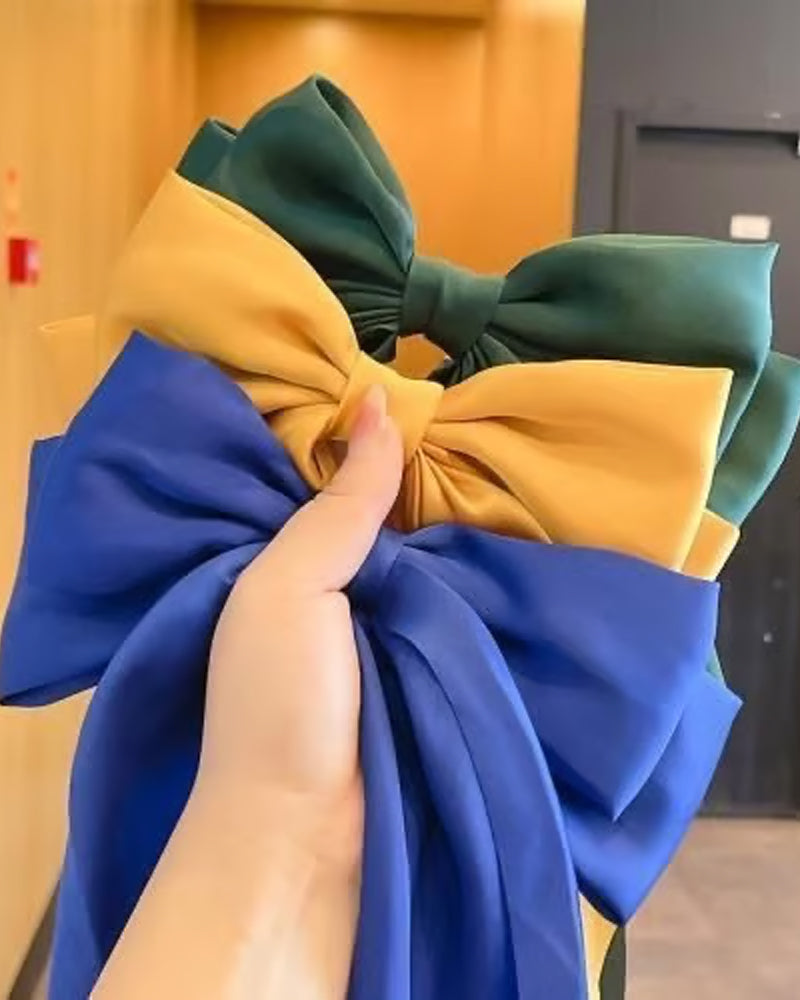 🔥 Große Schleife Haarspange Für Damen – Hochzeit & Alltag Pferdeschwanz Accessoire Mit Langem Ende