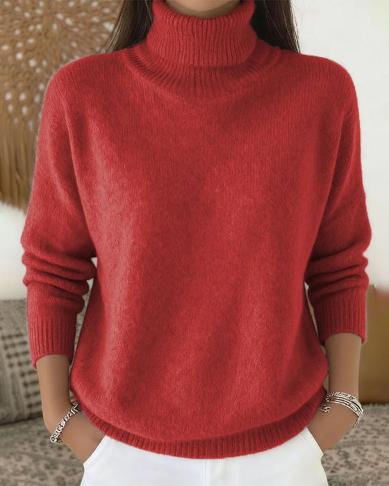 Pullover Rollkragen lässiger Stil