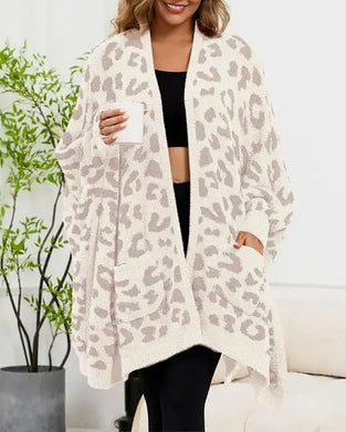 Cardigan Tasche Lässig Langarm