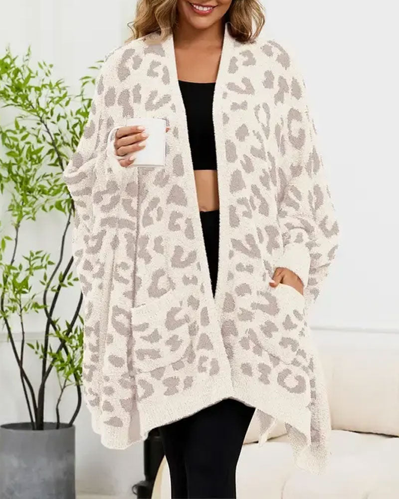 Cardigan Tasche Lässig Langarm