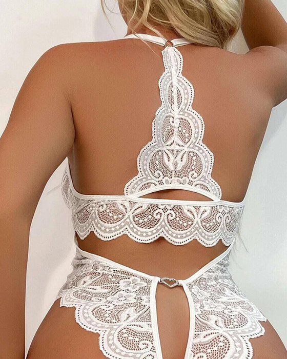 Spitze sexy Schlafanzug mit offenem Schritt