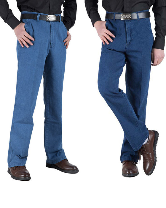 Herren Klassische Gerade Passform Stretchjeans