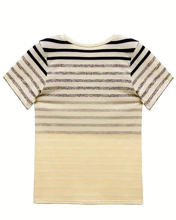 t-shirt runder Ausschnitt kurzarm gestreift