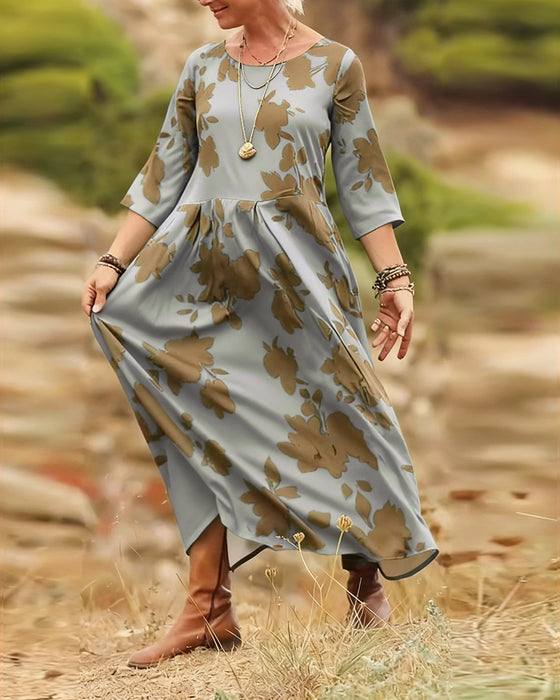 Kleid Temperament Retro gedruckt