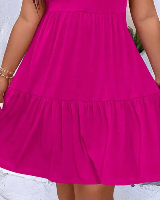 Kleid Doppellage Lagen Rüsche Tank