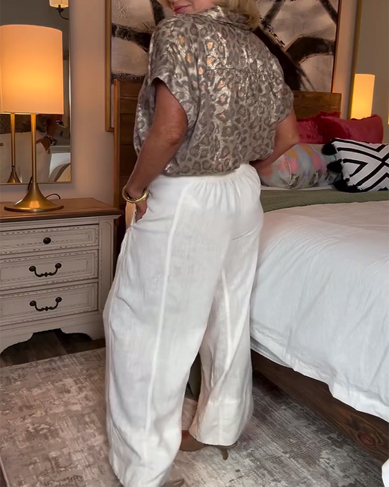 Bluse lässig Leopardenmuster