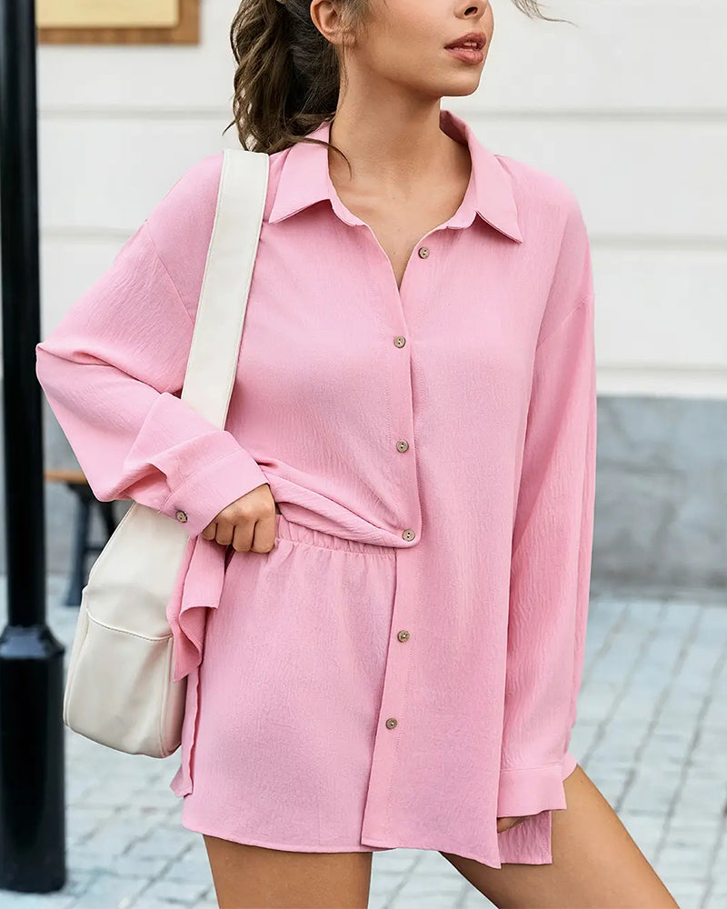 Set Locker geschnitten Off-Shoulder Casual