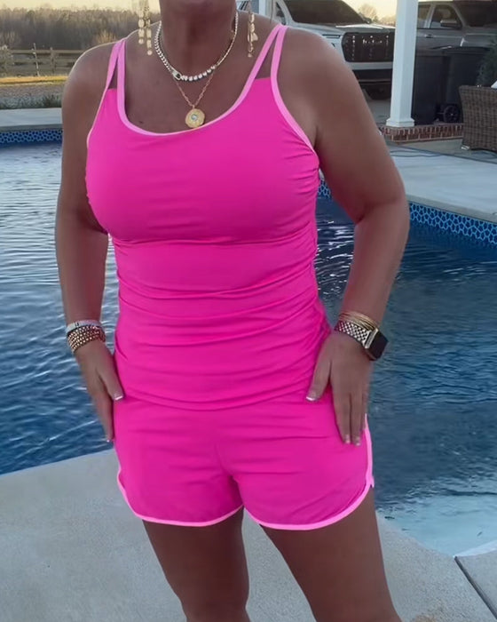 Tankini Mit Farbkontrast Paspelierung Und Biese