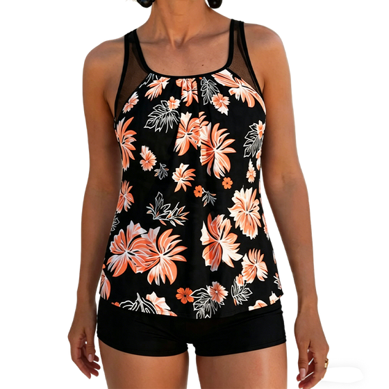 Tankini Bauch-Bedeckend Bedruckt