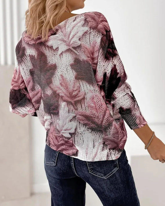 Pullover Rundhals Bedruckt