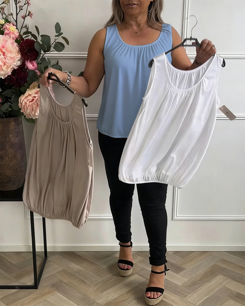 Tanktop Eingebauter Bh U-Ausschnitt Casual