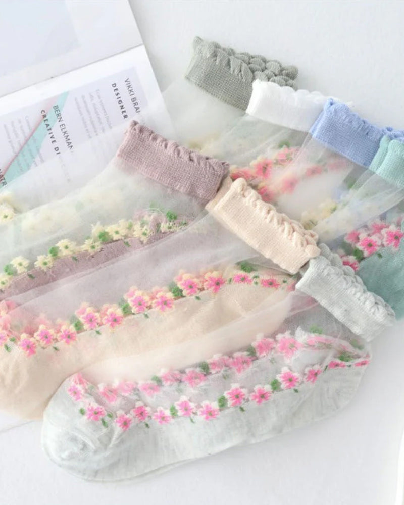 Sommer Blumig Atmungsaktive Socken