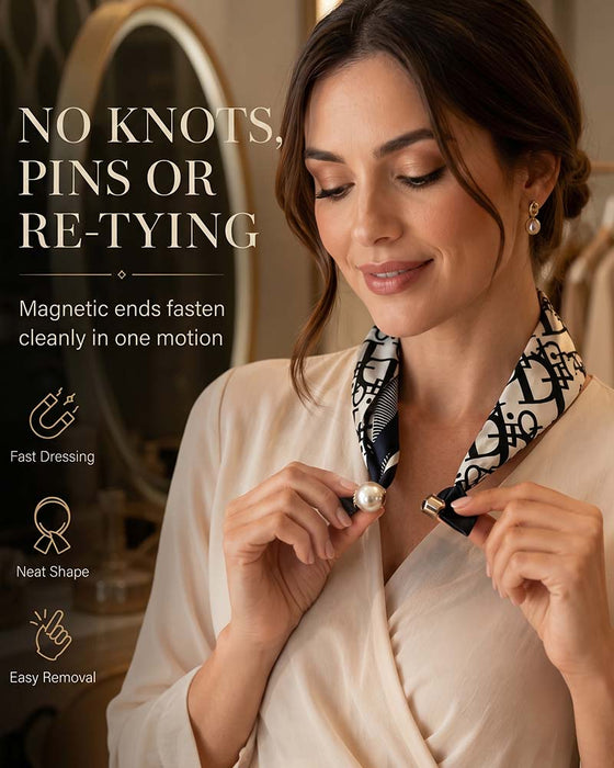 Müheloser Glamour: Perlenkettenschal 🧣