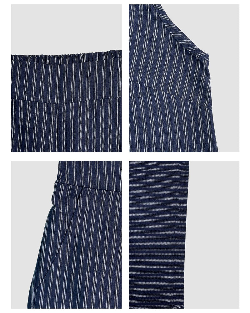 Set Gestreiftes Camisole Weites Bein Hose
