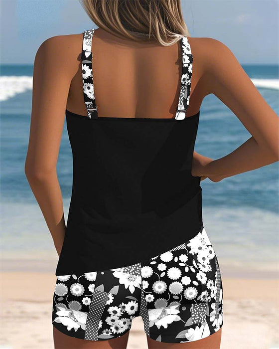 Badeanzug Tanktop Bedruckt Boxer