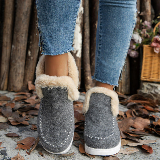 ❄️Damen Winterstiefeletten rutschfest mit Kunstfellfutter