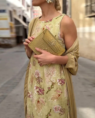 Set Ärmellos Maxi Kleid + Passender Cardigan