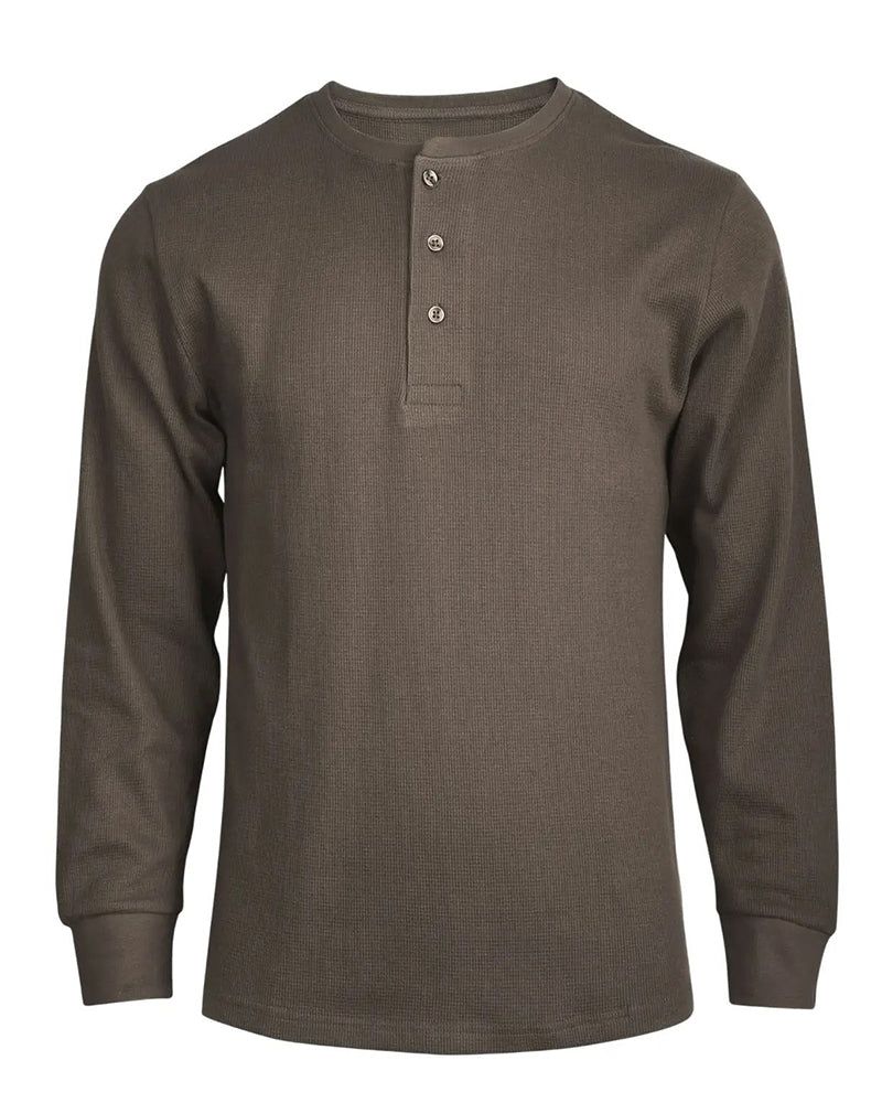 Hemd Rundhals Henley Langarm