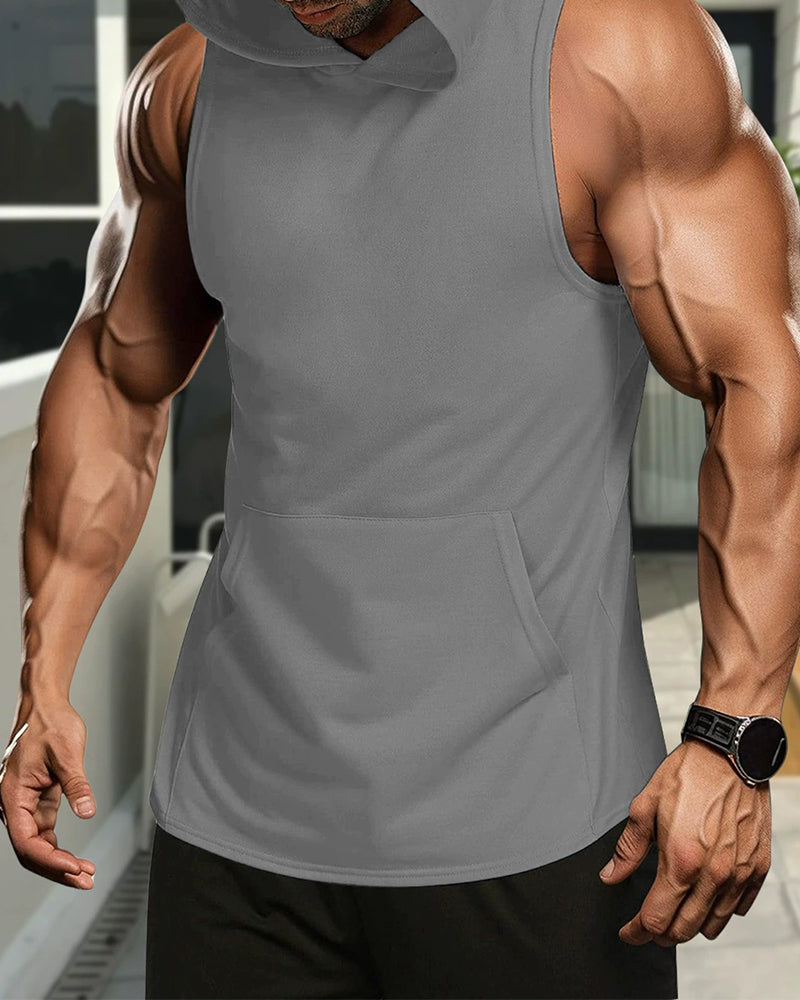 Tank Top Herren Kapuze Tasche