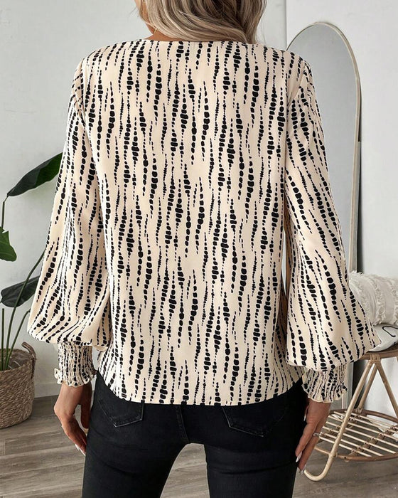 Bluse V-Ausschnitt Casual