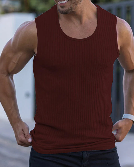 Tanktop Unifarben Vertikalstreifen