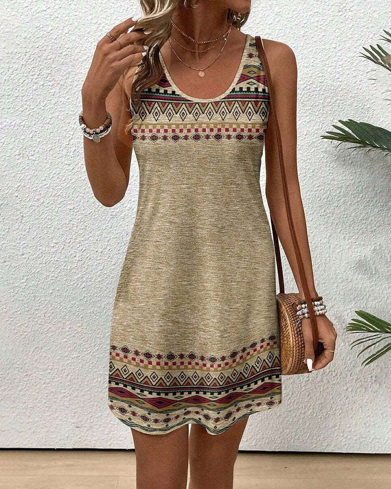 Tankkleid Bohemian-Druck