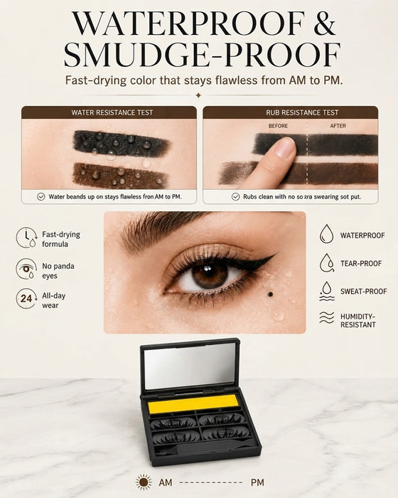 3-In-1 Eyeliner En Wimpelstempel-Set