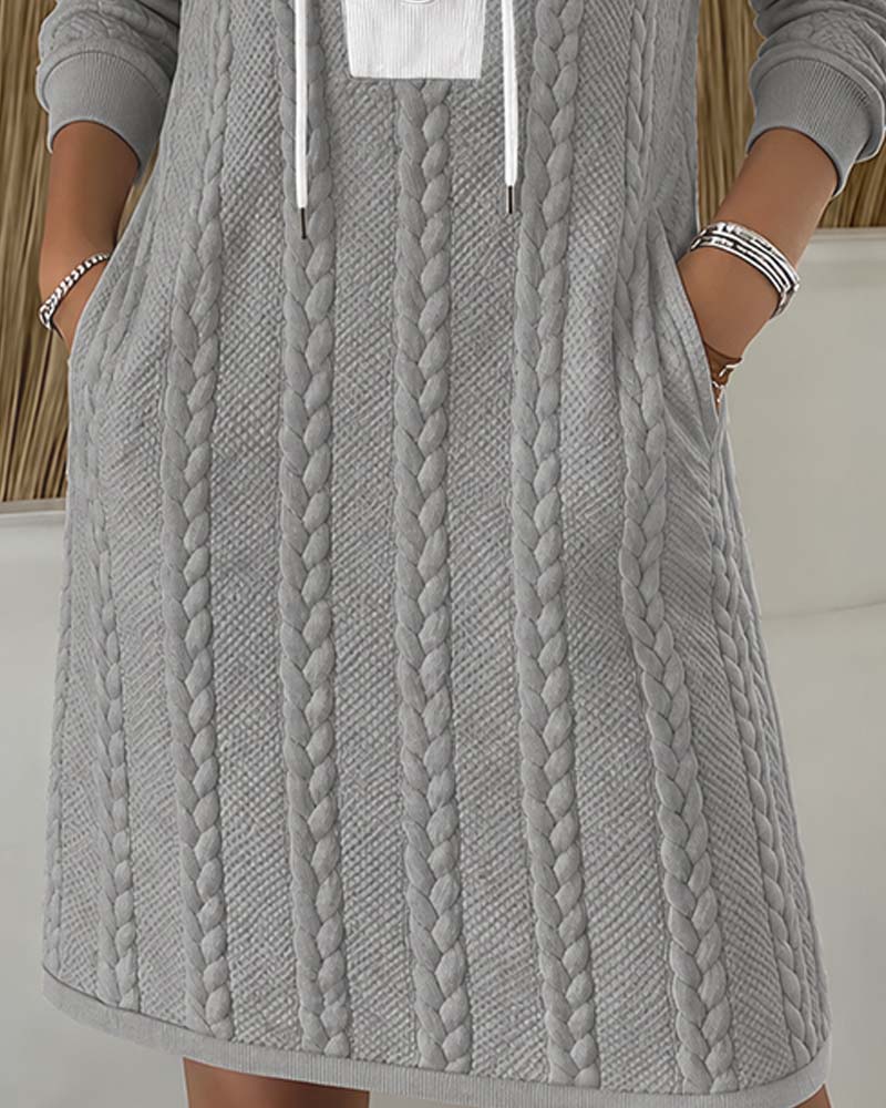 Kleid Binden Mode Farbblock