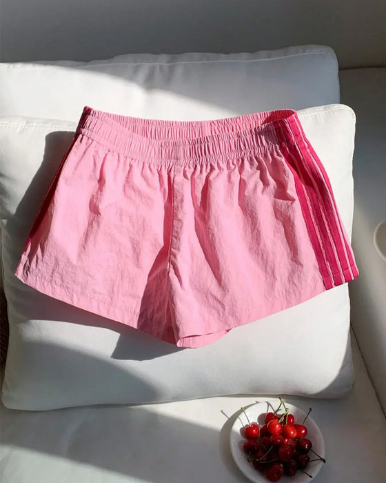 Shorts Gestreifte Kontrastierende Bahn
