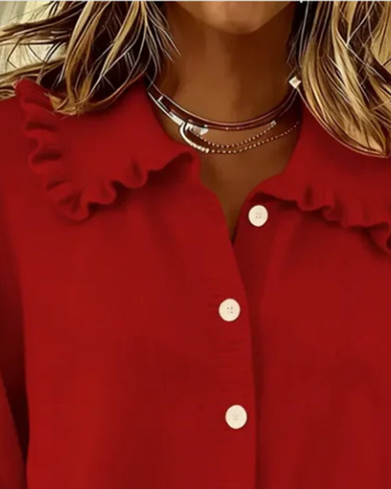 Strickjacke Mit Peter-Pan-Kragen Und Knopfleiste