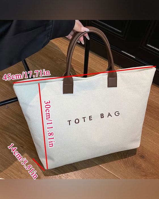 Tasche Buchstabendruck Tote