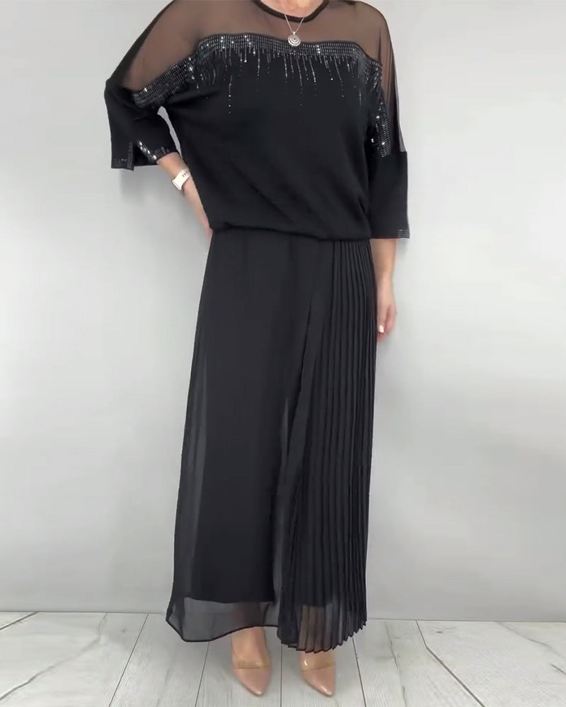 Bluse Netz Zusammengefügt Locker