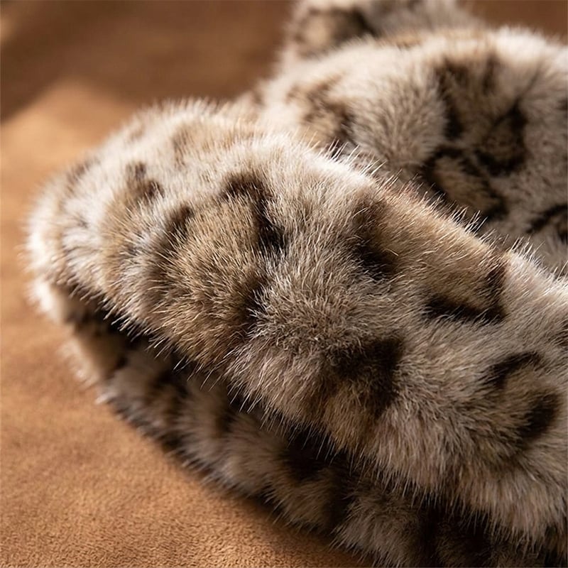 Hut Leopardenprint Plüsch Katzenohr