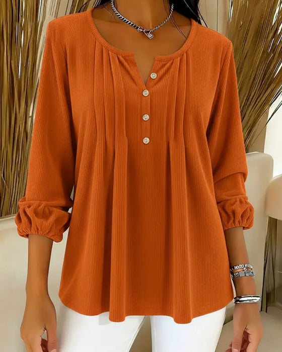 Top mit Knöpfen locker lässig