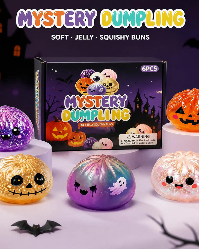 Halloween-Set Mit Süßen Gruseligen Geister-Maruko-Quetsch-Spielzeugen, Mini-Tragbarer Stressball, Sensorische Produkte Für Halloween-Artikel, Füllung Für Party-Tüten & Mini-Geschenke