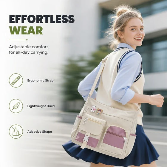 Tasche Geräumig Canvas Tote Fächer