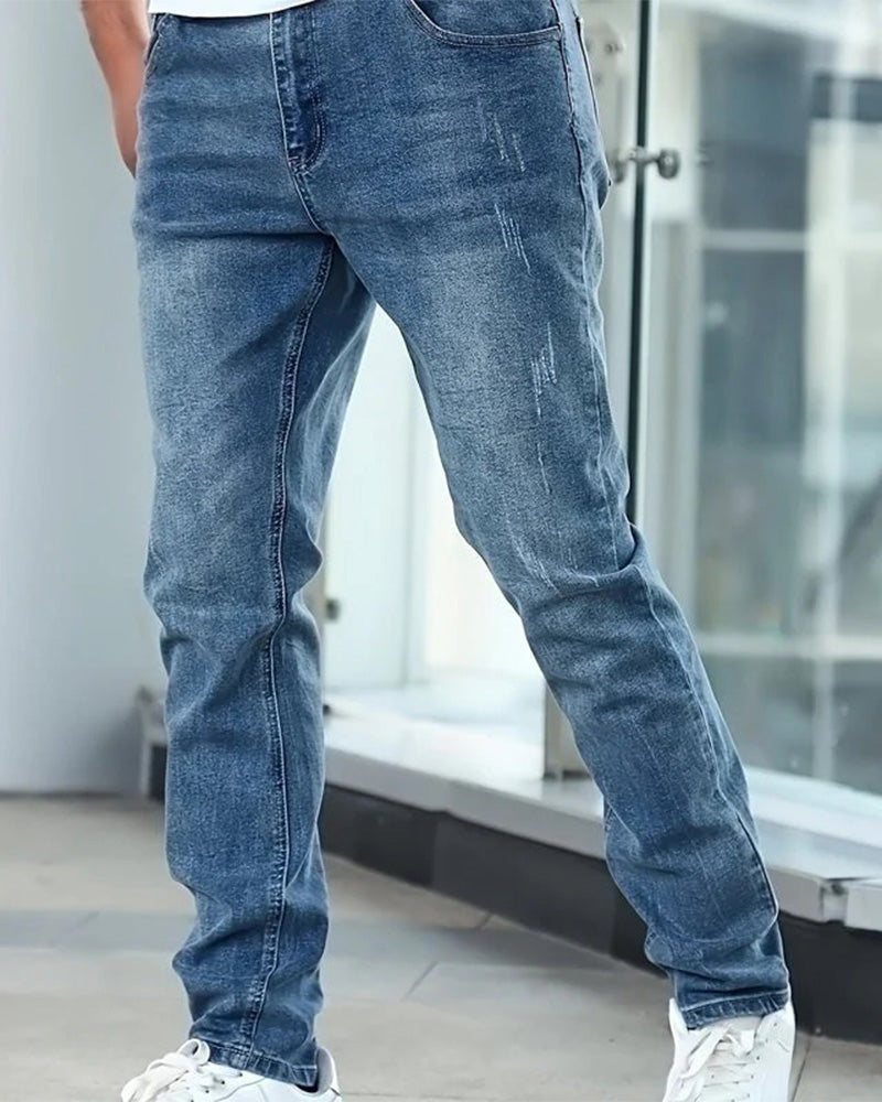 Jeans Herren Lässig Uni