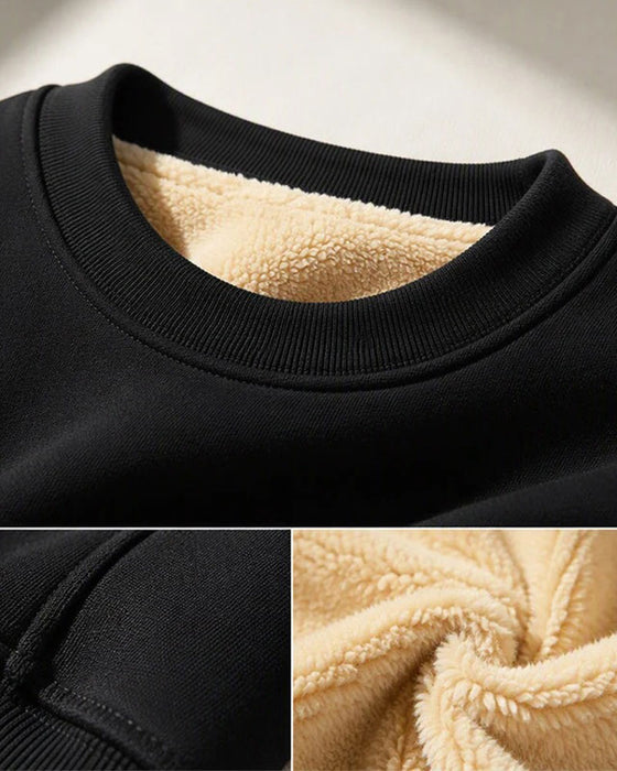 Sweatshirt Rundhals Einfarbig Herren
