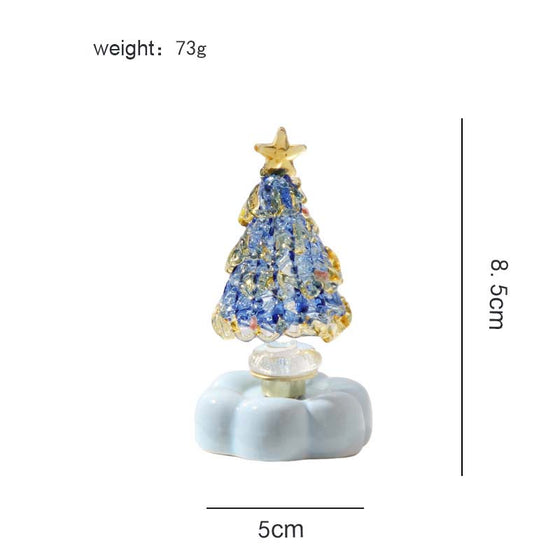 Glas Weihnachtsbaum Mit Rotierender Keramikbasis