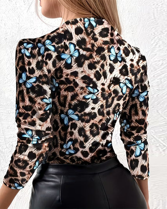 Top Leopard Schmetterlingsprint trendy