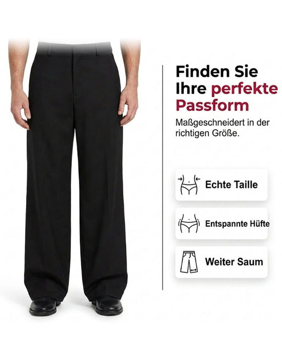 Hose Hohe Taille Knopf Hosenladen Breites Bein