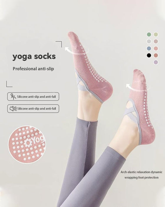 Damen-Fußie-Socken für Pilates & Workout – Rutschfeste Silikongriffe, atmungsaktiv & feuchtigkeitsableitend (Yoga/Tanz/Indoor-Aktivitäten)