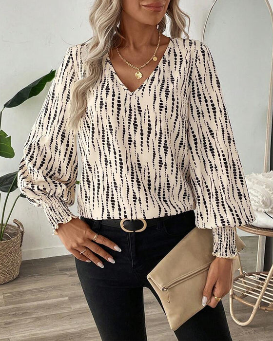 Bluse V-Ausschnitt Casual