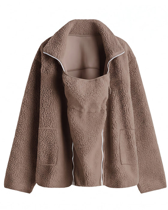 Damen 2-in-1 Hüftlange Lässige Sport Außenjacke