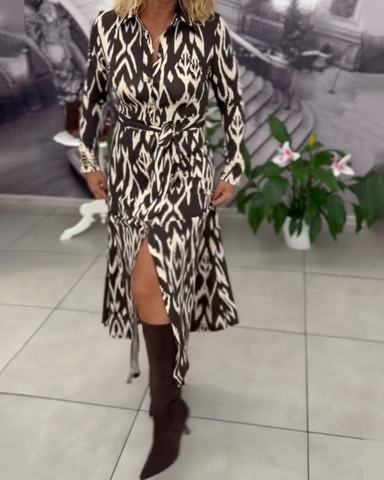 Kleid Mit Geometrischem Muster Merkmal