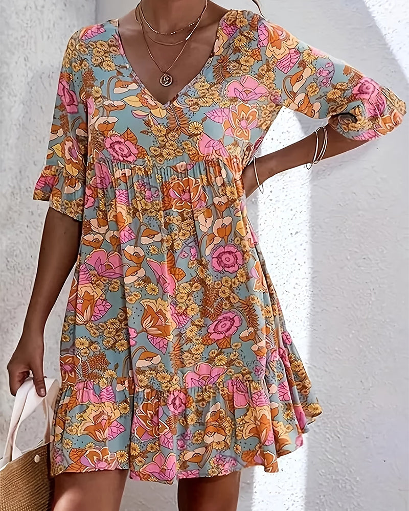 Kleid Bohemian Blumig