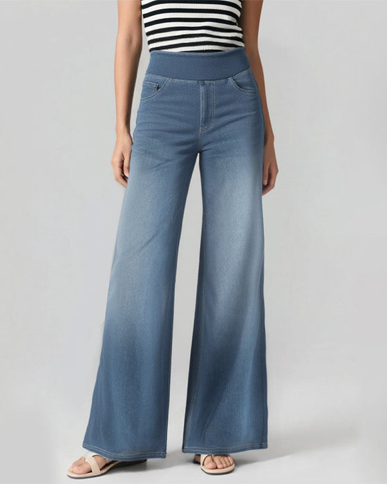 Denim High-Waisted Gewaschen Loose Baggy Casual