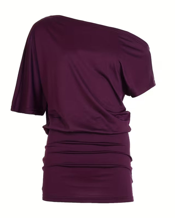 Kleid Off-Shoulder Asymmetrisch Bodycon