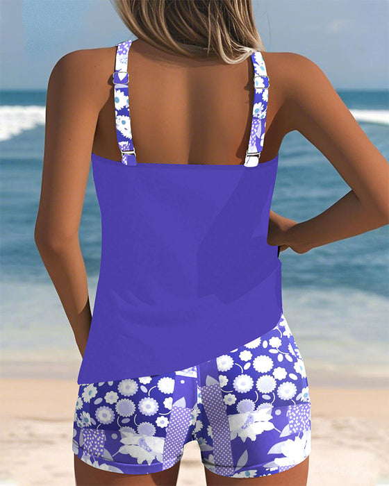 Badeanzug Tanktop Bedruckt Boxer